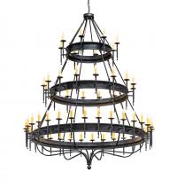 Meyda White 220303 - 96&#34; Wide Marta 56 Light Three Tier Chandelier