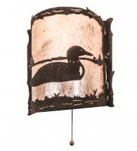 Meyda White 220794 - 9&#34; Wide Loon Right Wall Sconce