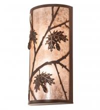 Meyda White 221124 - 10&#34; Wide Oak Leaf & Acorn Wall Sconce