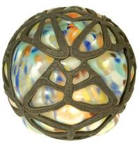 Meyda White 22118 - 4.75"H Castle Butterfly Orb Shade