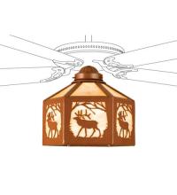 Meyda White 22240 - 13&#34;W Lone Elk Fan Light Shade