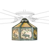 Meyda White 22243 - 13&#34;W Lone Moose Fan Light Shade