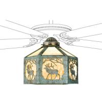 Meyda White 22340 - 13&#34;W Lone Elk Fan Light Shade