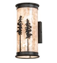 Meyda White 223663 - 6&#34; Wide Tall Pines Wall Sconce