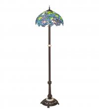 Meyda White 225024 - 62&#34; High Tiffany Wisteria Floor Lamp