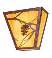 Meyda White 225720 - 13&#34; Wide Whispering Pines Wall Sconce