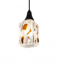 Meyda White 226314 - 5&#34; Square Metro Fusion Licorice Mini Pendant