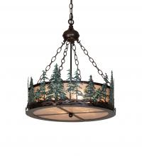 Meyda White 226960 - 22&#34; Wide Tall Pines Inverted Pendant