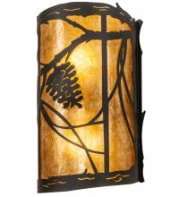 Meyda White 227983 - 8&#34; Wide Whispering Pines Wall Sconce