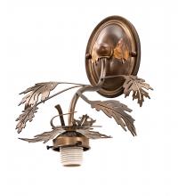 Meyda White 22823 - 9&#34; Wide Oak Leaf Wall Sconce Hardware