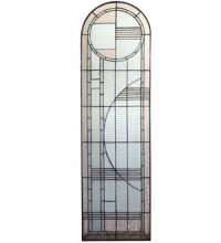 Meyda White 22868 - 15&#34;W X 54&#34;H Arc Deco Left Sided Stained Glass Window