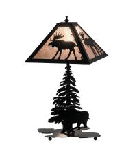 Meyda White 228787 - 21&#34; High Lone Moose Table Lamp