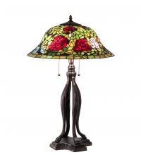 Meyda White 228817 - 30&#34; High Tiffany Rosebush Table Lamp