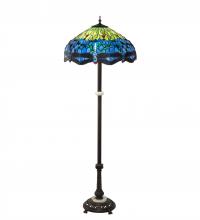 Meyda White 229124 - 62&#34; High Tiffany Hanginghead Dragonfly Floor Lamp