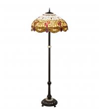 Meyda White 229132 - 62&#34; High Tiffany Hanginghead Dragonfly Floor Lamp