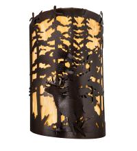 Meyda White 229318 - 12&#34; Wide Tall Pines Deer Wall Sconce
