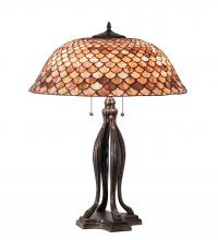 Meyda White 230385 - 30&#34; High Fishscale Table Lamp