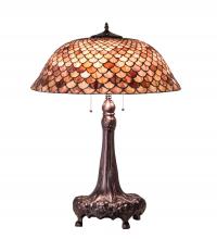 Meyda White 230408 - 31&#34; High Fishscale Table Lamp