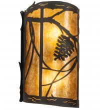 Meyda White 230825 - 8&#34; Wide Whispering Pines Wall Sconce