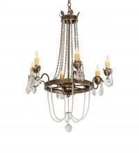 Meyda White 232504 - 28&#34; Wide Dominique Chandelier