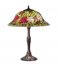 Meyda White 232799 - 26&#34; High Tiffany Rosebush Table Lamp