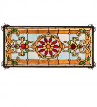 Meyda White 232847 - 25&#34; Wide X 12&#34; High Emma Stained Glass Window