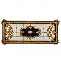 Meyda White 233082 - 24&#34; Wide X 10&#34; High Madison Transom Stained Glass Window