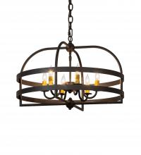 Meyda White 233402 - 22&#34; Wide Aldari 6 Light Chandelier