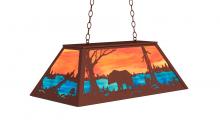 Meyda White 234050 - 33&#34; Long Bear at Lake Oblong Pendant