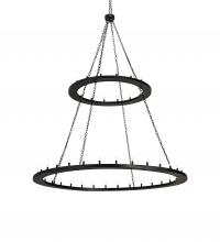 Meyda White 236362 - 84&#34; Wide Loxley 48 Light Two Tier Chandelier