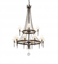 Meyda White 236985 - 48&#34; Wide Amaury 15 Light Two Tier Chandelier