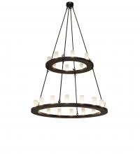 Meyda White 237115 - 54&#34; Wide Loxley 24 Light Two Tier Chandelier