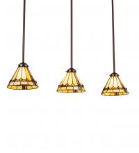 Meyda White 237619 - 42&#34; Long Belvidere 3 Light Island Pendant