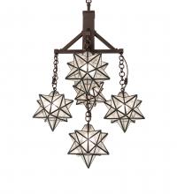 Meyda White 237620 - 26&#34; Wide Moravian Star 5 Light Chandelier