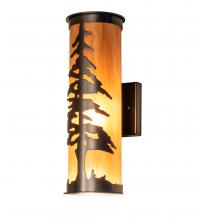 Meyda White 237938 - 5.5&#34; Wide Tall Pines Wall Sconce