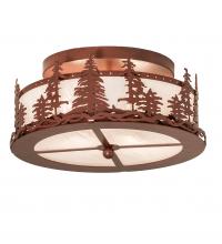 Meyda White 238688 - 16&#34; Wide Tall Pines Flushmount