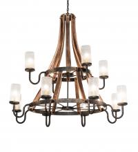 Meyda White 238765 - 61&#34; Wide Barrel Stave 12 Light Chandelier