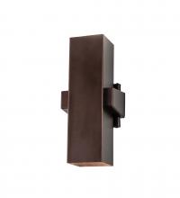 Meyda White 238928 - 6&#34; Wide Quadrato Torre Wall Sconce