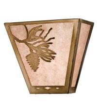 Meyda White 23905 - 13&#34;W Balsam Pine Wall Sconce