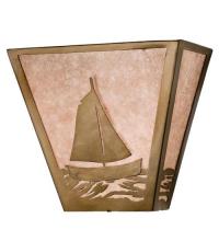 Meyda White 23908 - 13&#34;W Sailboat Wall Sconce