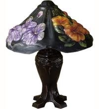 Meyda White 24034 - 19&#34;H Puffy Iris Blossom Table Lamp