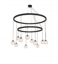 Meyda White 241019 - 54&#34; Wide Bola 12 Light Two Tier Chandelier