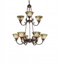 Meyda White 241038 - 32&#34; Wide Tiffany Roman 9 Light Chandelier