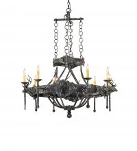 Meyda White 241339 - 40&#34; Wide Stag 8 Light Chandelier