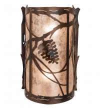 Meyda White 242033 - 8&#34; Wide Whispering Pines Wall Sconce