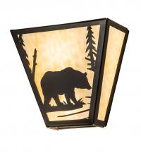 Meyda White 243391 - 13&#34; Wide Bear Creek Right Wall Sconce