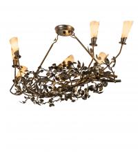 Meyda White 243530 - 46&#34; Long Vinca Vine 7 Light Chandelier