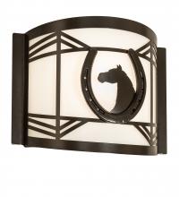 Meyda White 243614 - 12&#34; Wide Horseshoe Wall Sconce