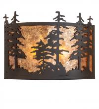 Meyda White 243680 - 24&#34; Wide Tall Pines Wall Sconce