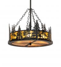 Meyda White 244109 - 23&#34; Wide Tall Pines Inverted Pendant